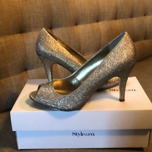 Style &Co. gold rhinestone heels